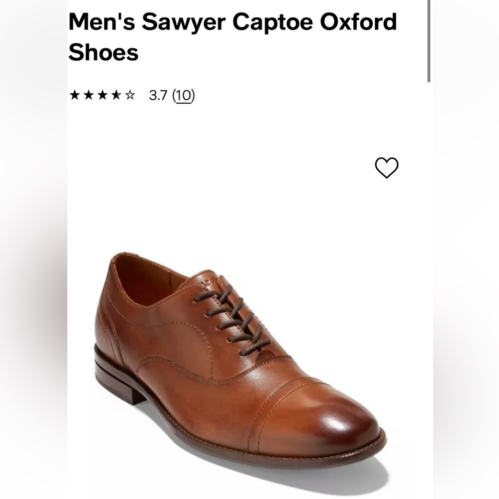 BNWT - Men’s Cole Haan Sawyer Captoe Oxford, Size:10.5